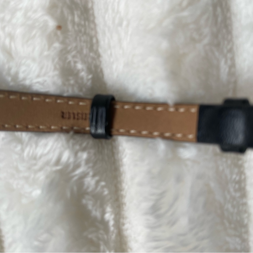 Anne Klein Diamond Black Leather Strap Watch-like new! - Picture 5 of 9